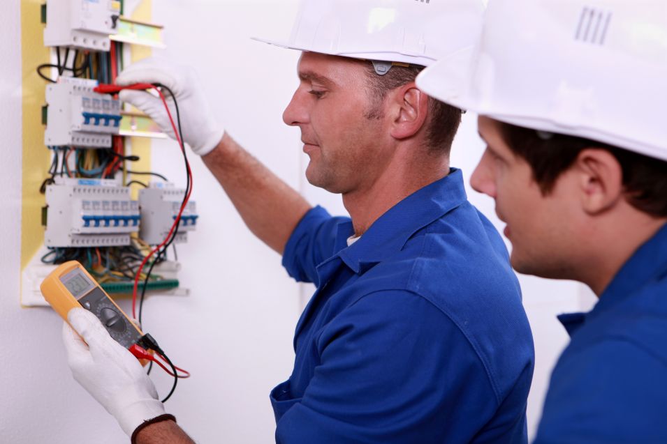 Benefits of a Certified Electrical Home Inspection Image of an electrical inspector at work, featuring Anderson Lighting & Electric and highlighting the benefits of a certified electrical home inspection for safety and compliance.
