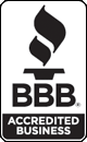 BBB Accredited Business logo, indicating trust and accreditation from the Better Business Bureau