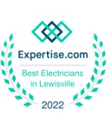 Expertise.com award badge for Best Electricians in Lewisville, 2022