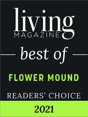 Living Magazine Best of Flower Mound Readers' Choice 2021 award badge