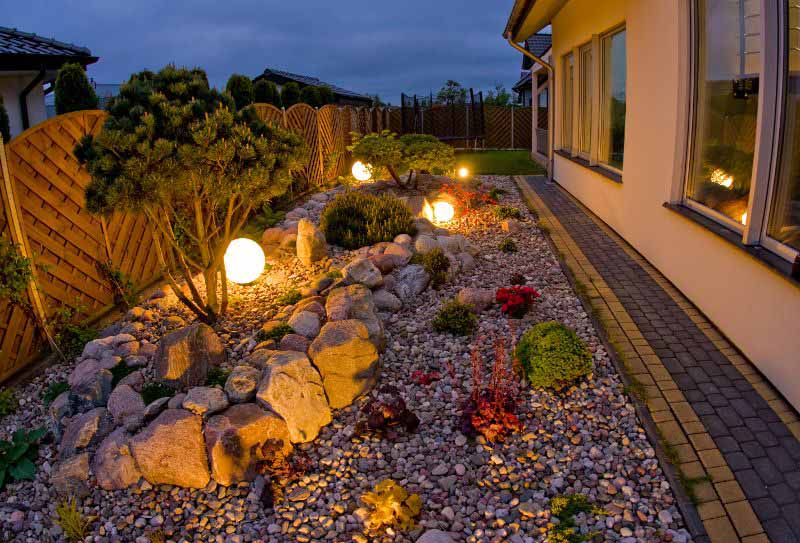 Image of landscape lighting showcasing a well-lit outdoor space, featuring Electrician Flowermound and highlighting landscape lighting services, ensuring it aligns with the page's context.